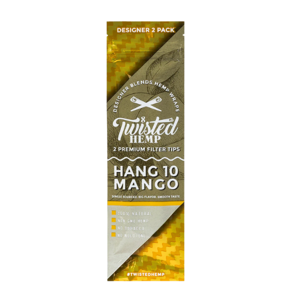 Twisted Designer Hemp Wraps / Hang 10 Mango